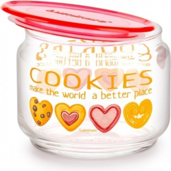 Банка для сыпучих продуктов LUMINARC COOKIES PLANO со стеклянной крышкой 0.5 л P7804 Банка для сыпучих продуктов LUMINARC COOKIES PLANO со стеклянной крышкой 0.5 л P7804