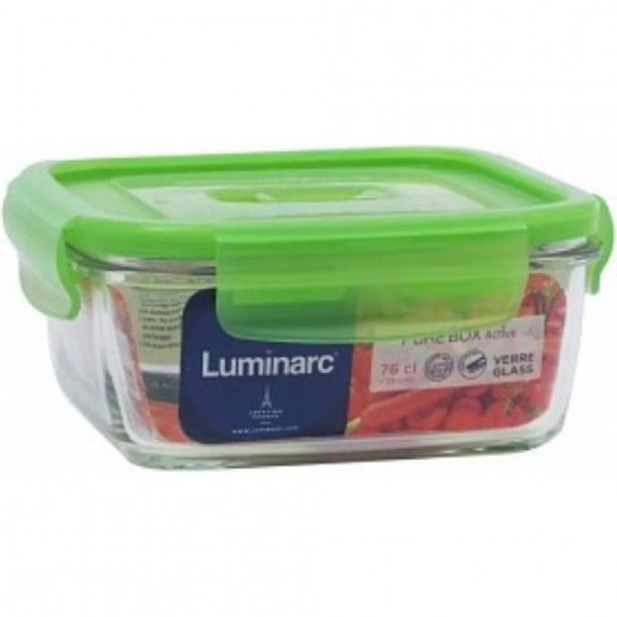 Контейнер LUMINARC ПЮРБОКС АКТИВ НЕОН ЗЕЛЕНЫЙ 1220мл квадратный P4567GR Контейнер LUMINARC ПЮРБОКС АКТИВ НЕОН ЗЕЛЕНЫЙ 1220мл квадратный P4567GR