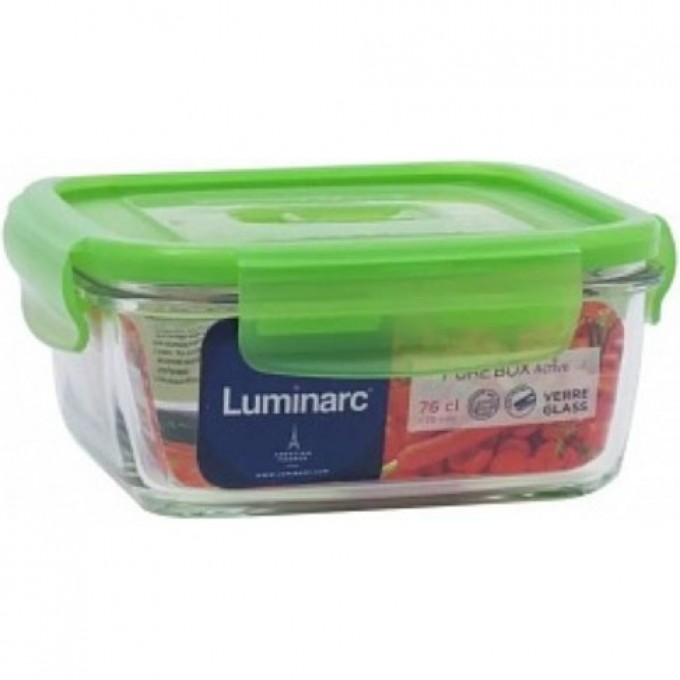 Контейнер LUMINARC ПЮРБОКС АКТИВ НЕОН ЗЕЛЕНЫЙ 760мл квадратный P4566GR Контейнер LUMINARC ПЮРБОКС АКТИВ НЕОН ЗЕЛЕНЫЙ 760мл квадратный P4566GR