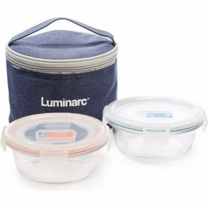 Набор контейнеров LUMINARC PUREBOX 3 предмета, 2х420мл круглые + термосумка V2673 Набор контейнеров LUMINARC PUREBOX 3 предмета, 2х420мл круглые + термосумка V2673