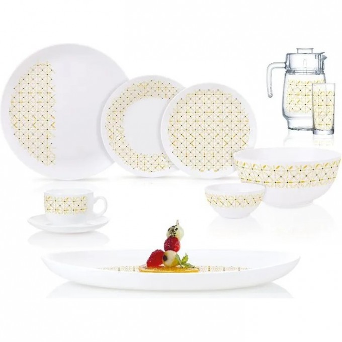 Столовый сервиз LUMINARC DIWALI CARINOSA GOLD (КАРИНОСА ГОЛД) 46 предметов Q7908 Столовый сервиз LUMINARC DIWALI CARINOSA GOLD (КАРИНОСА ГОЛД) 46 предметов Q7908
