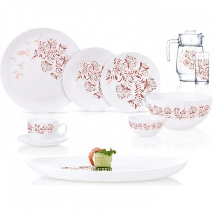 Столовый сервиз LUMINARC DIWALI FRESCURA PINK (ФРЕСКУРА ПИНК) 46 предметов Q7907 Столовый сервиз LUMINARC DIWALI FRESCURA PINK (ФРЕСКУРА ПИНК) 46 предметов Q7907